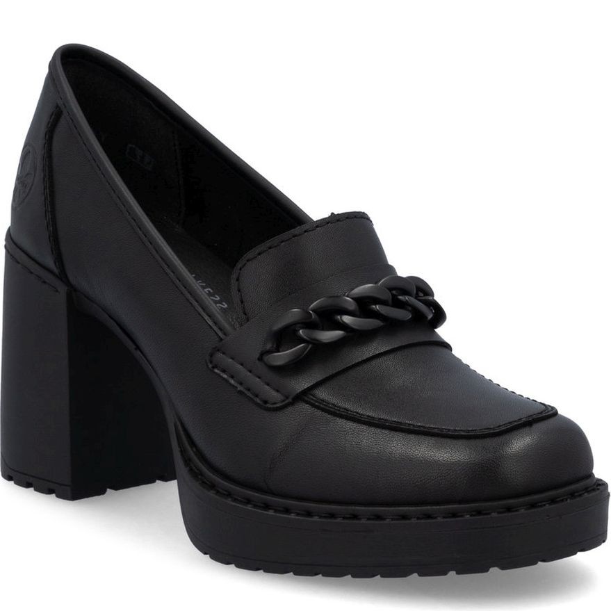 RIEKER Loaferiai moterims, Juoda, Pumped loafer 1