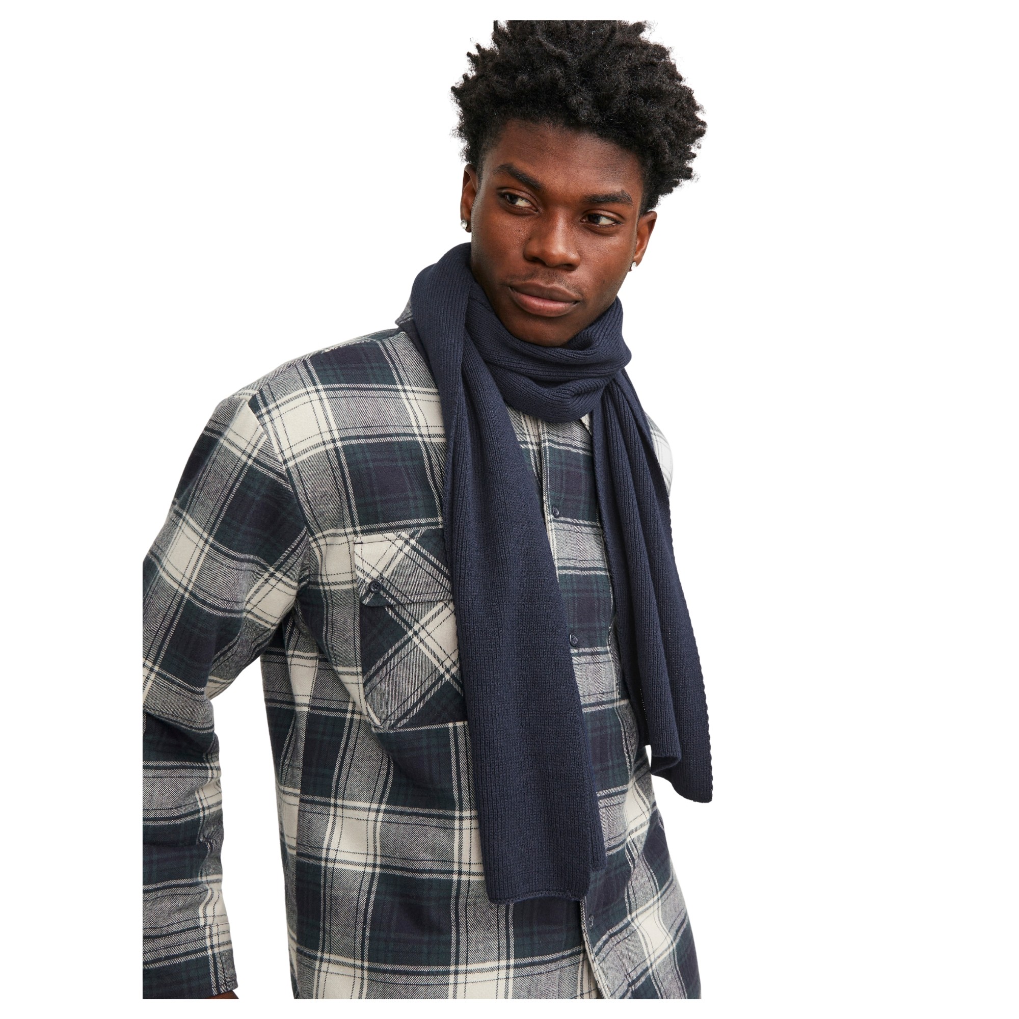 JACK & JONES Šalikas vyrams, Mėlyna, JACDNA KNIT SCARF NOOS 2