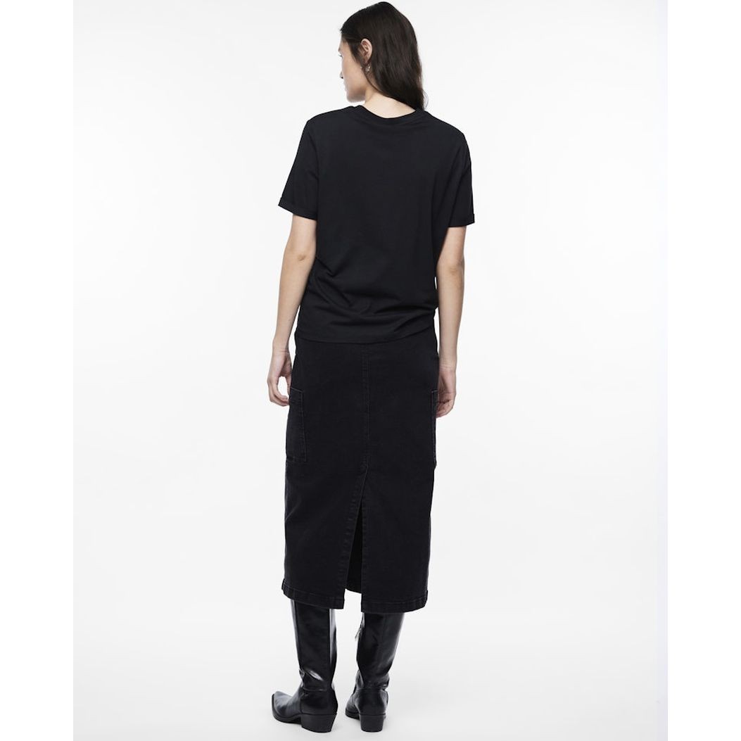 PIECES Marškinėliai moterims, Juoda, Pcria t-shirts 4