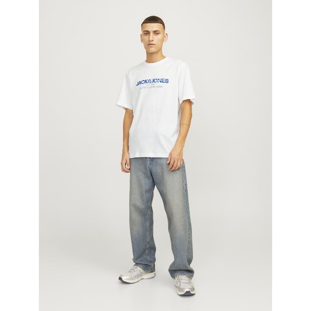 JACK & JONES Marškinėliai vyrams, Balta, Alvis tee 7