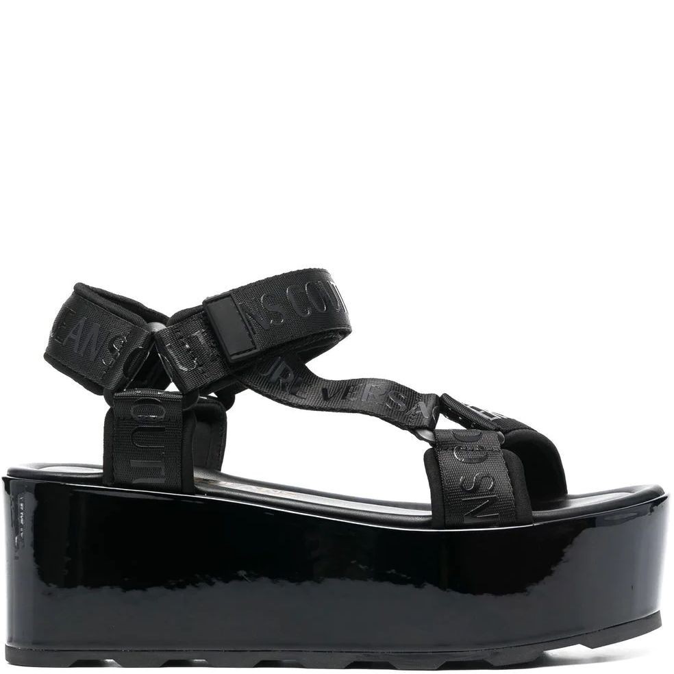 VERSACE JEANS CUTURE Basutės moterims, Juoda, Fondo mallory sandals 2