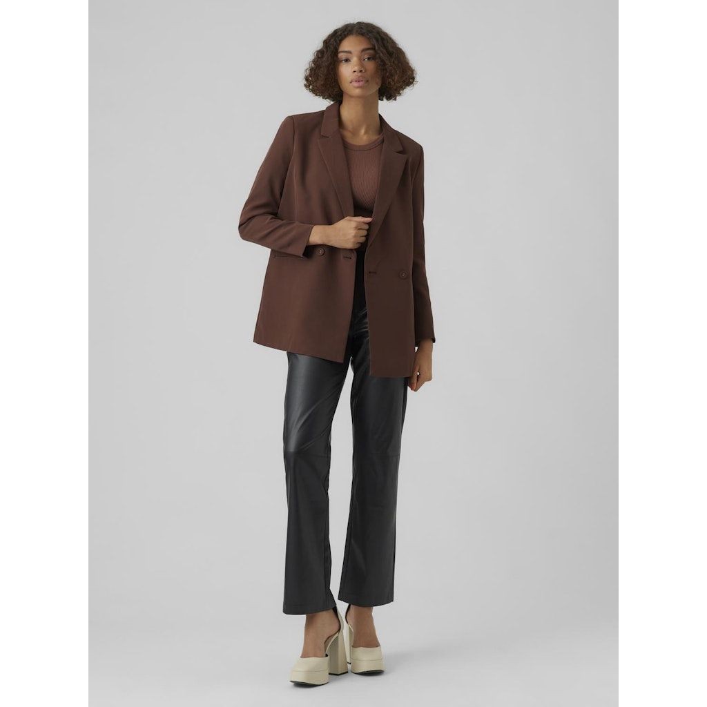 VERO MODA Švarkas moterims, Ruda, VMORLANDA LS OVERSIZE 4
