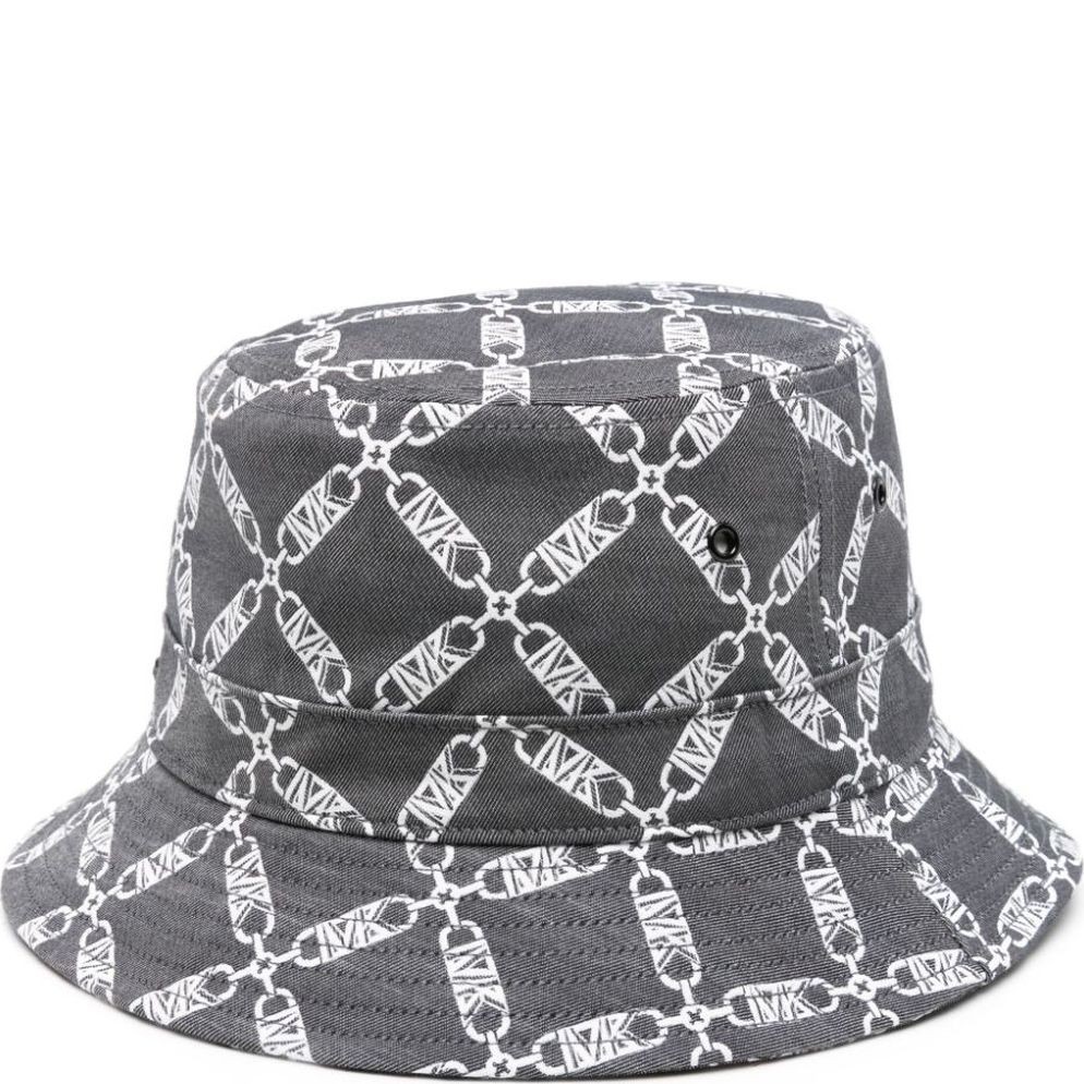 MICHAEL KORS Skrybėlė moterims, Juoda, Mk logo print bucket hat 1