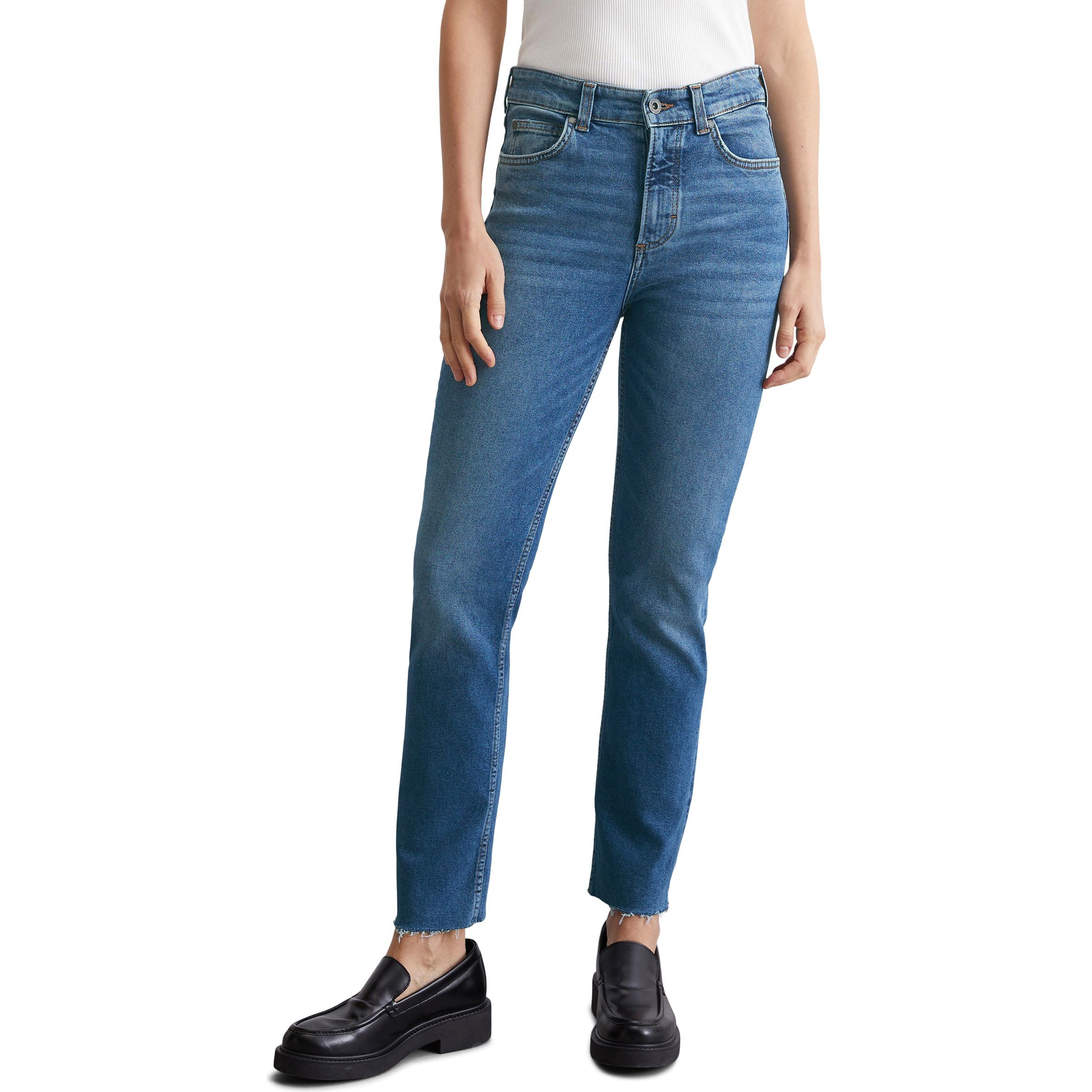MARC O'POLO Tiesūs džinsai moterims, Mėlyna, Straight 408923012057 2
