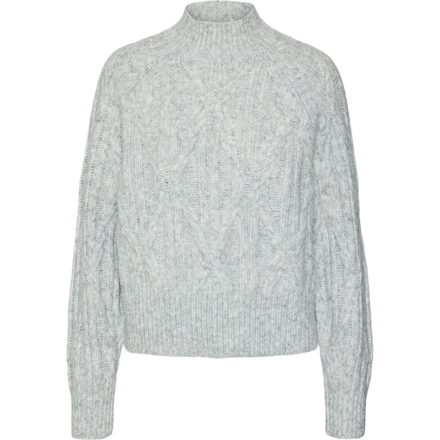 VERO MODA Megztinis su kaklu moterims, Pilka, Baily highneck pullover 1