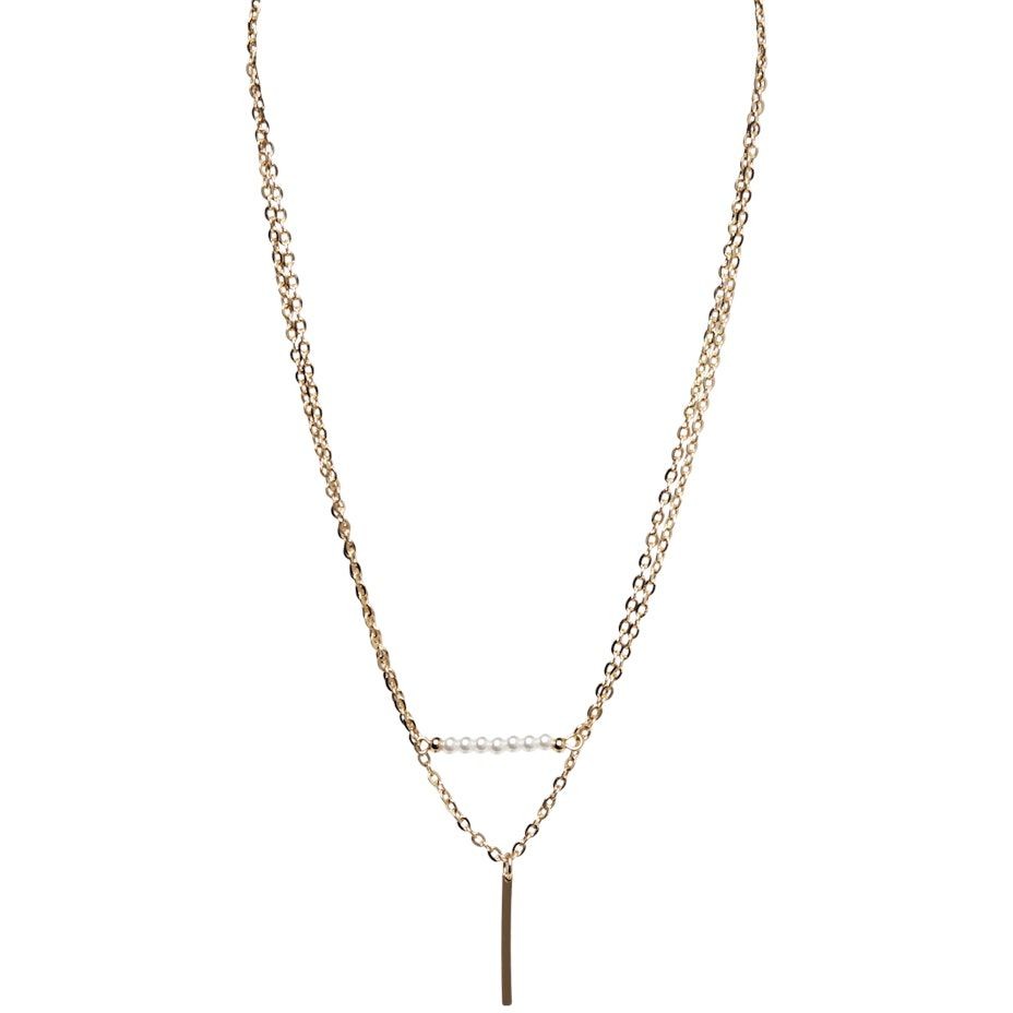 PIECES Kaklo papuošalai moterims, Geltona, PCMEUSIA COMBI NECKLA