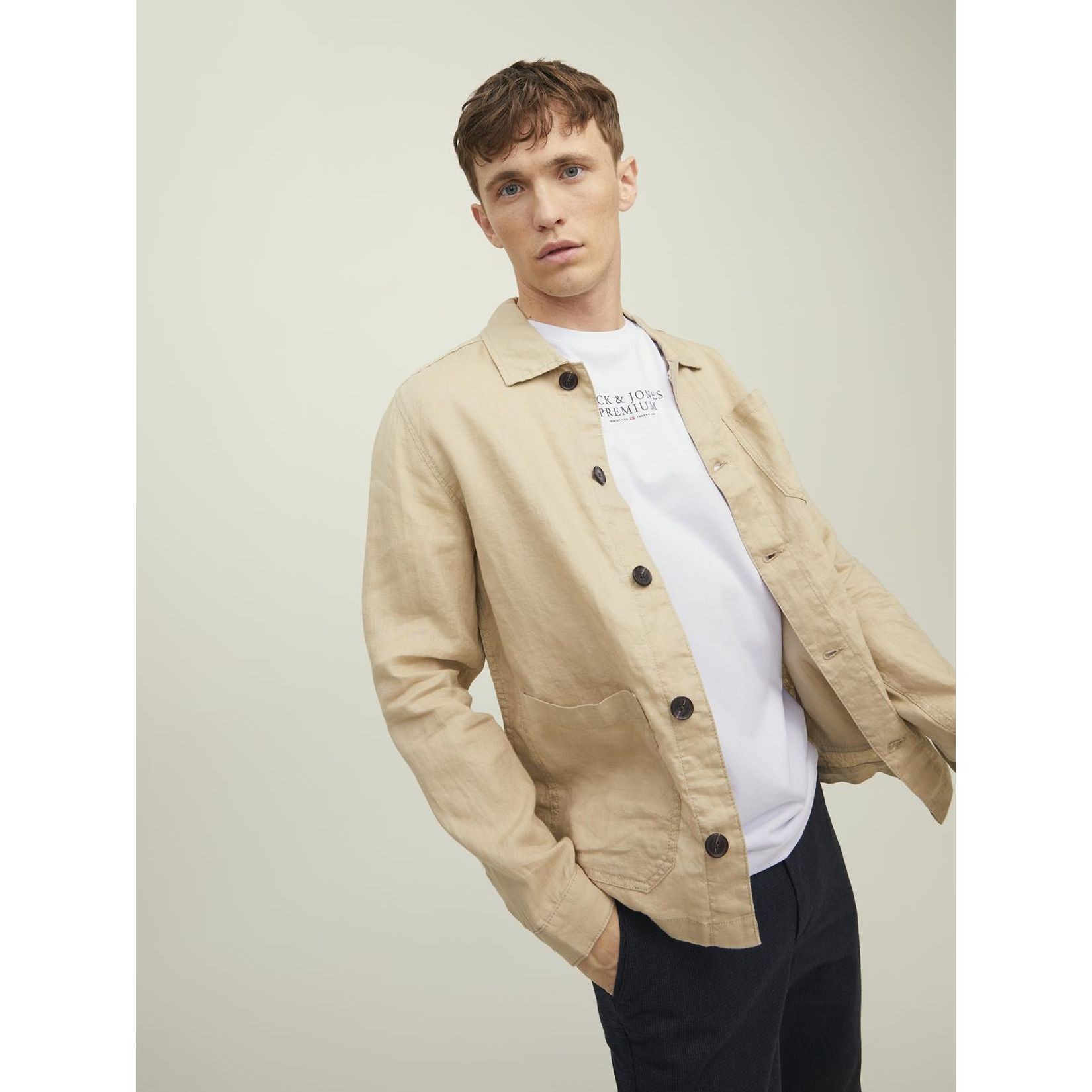 JACK & JONES Marškinėliai vyrams, Balta, JPRBLUARCHIE SS TEE 4