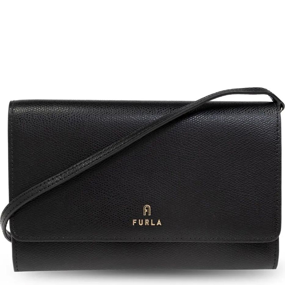 FURLA Piniginė moterims, Juoda, Furla camelia chain wallet 1