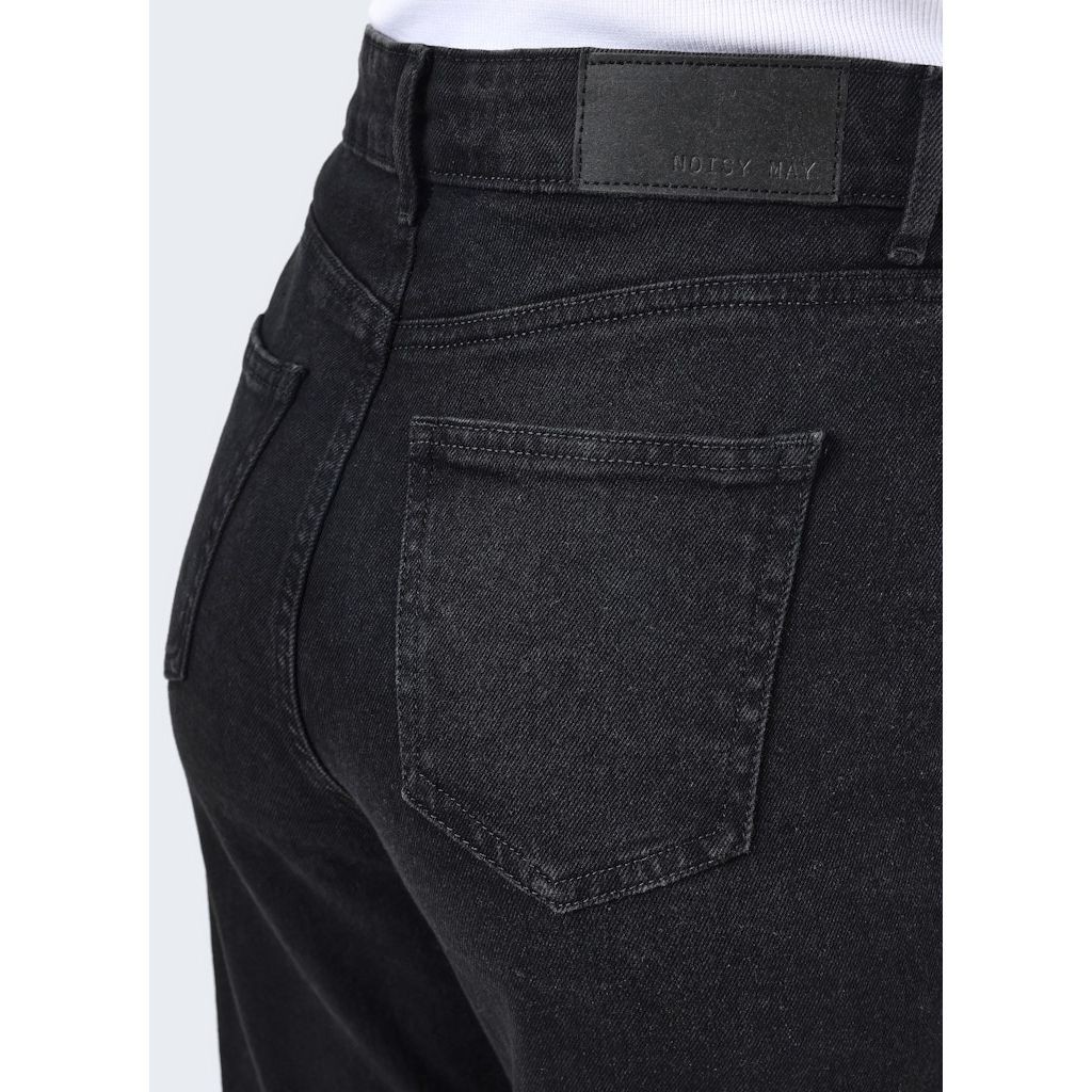 NOISY MAY Slim džinsai moterims, Juoda, NMKATY HW SLIM MOM A 6