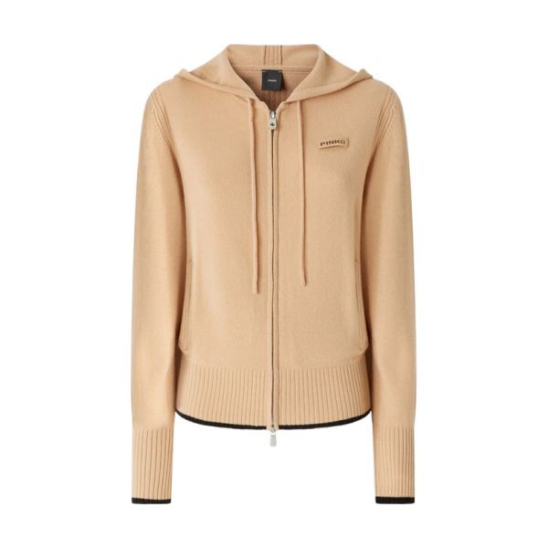 PINKO Kardiganas moterims, Smėlio, Sullawesi cardigan 1