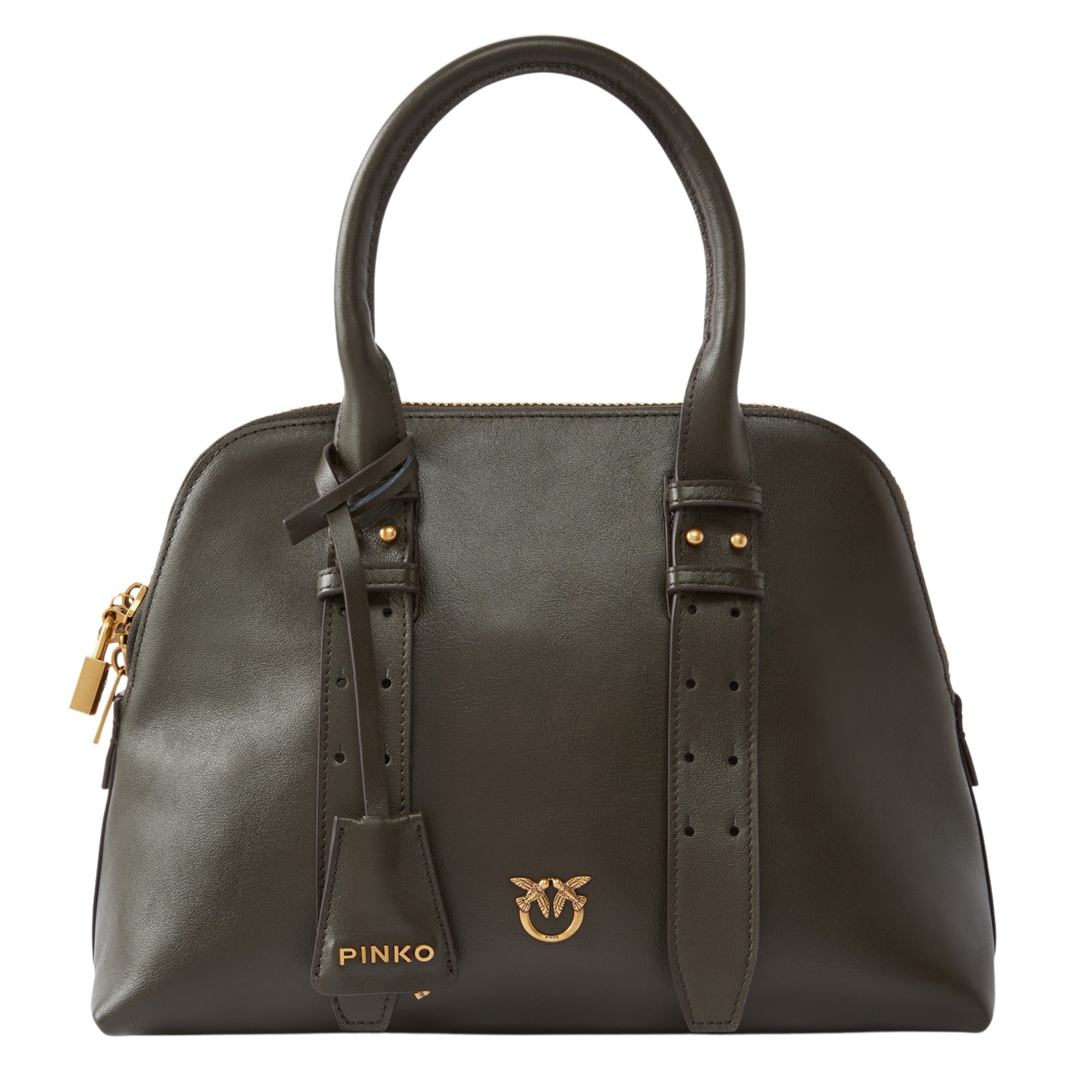 PINKO Pirkinių krepšys moterims, Ruda, Bowling bag medium 1