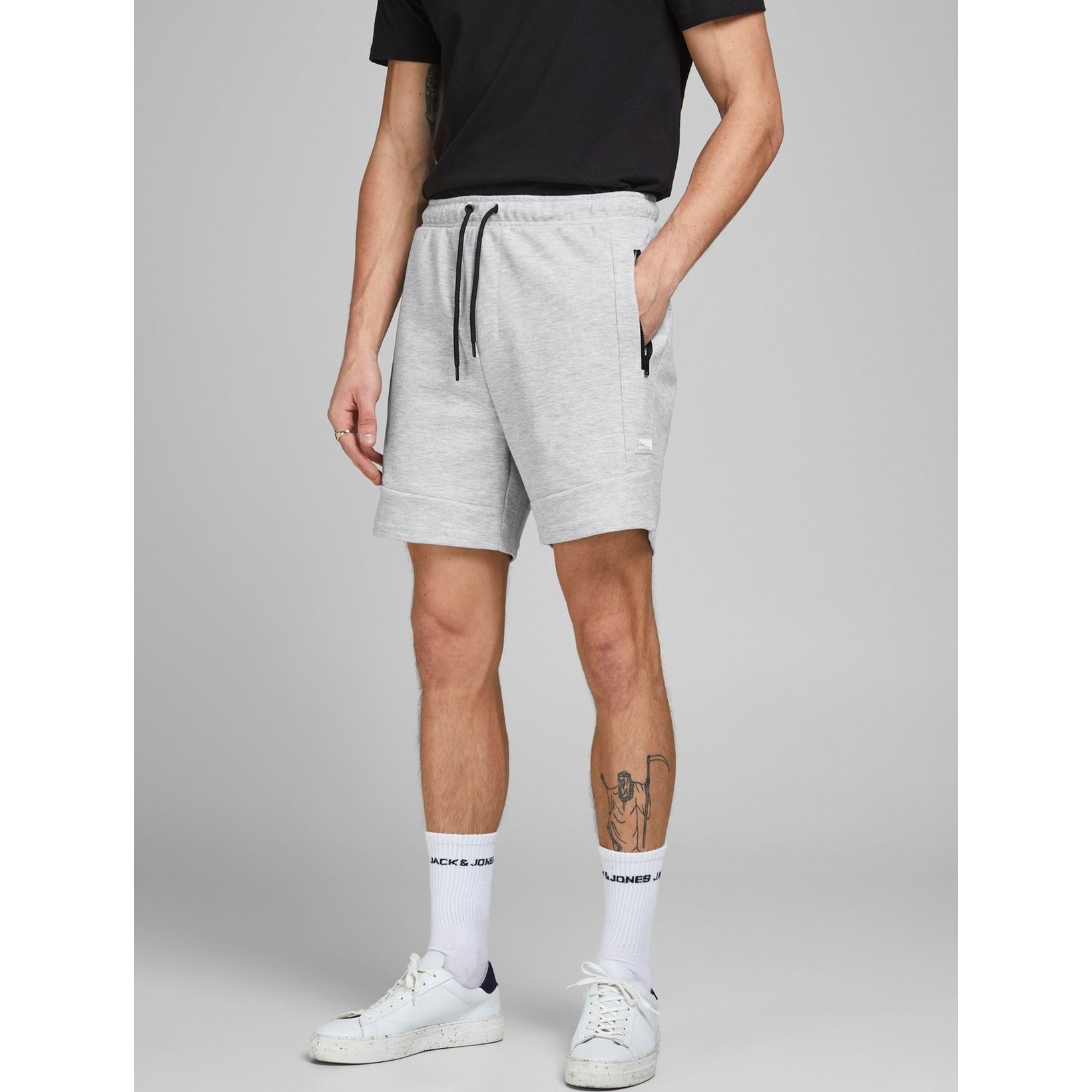 JACK & JONES Šortai vyrams, Pilka, JPSTGORDON JJAIR SWEAT 3