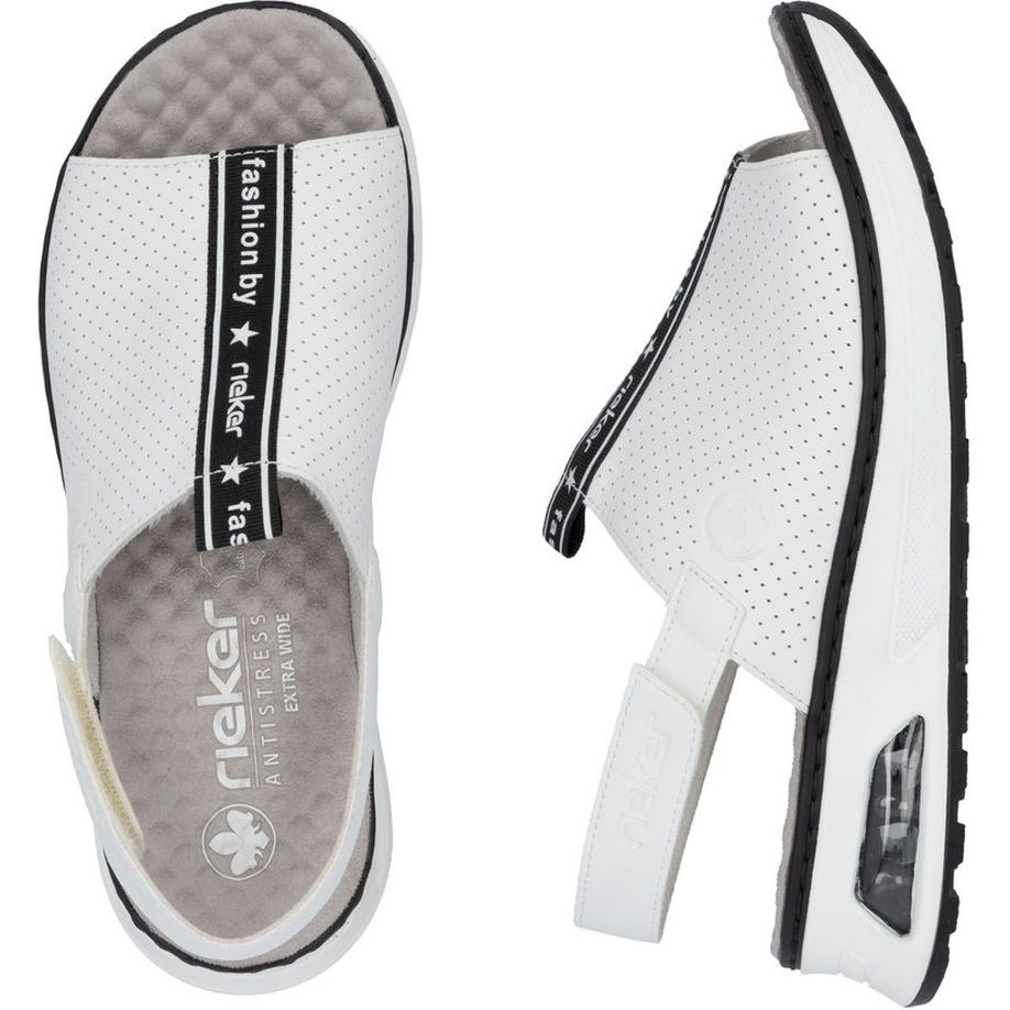 RIEKER Basutės moterims, Balta, Sandals 8