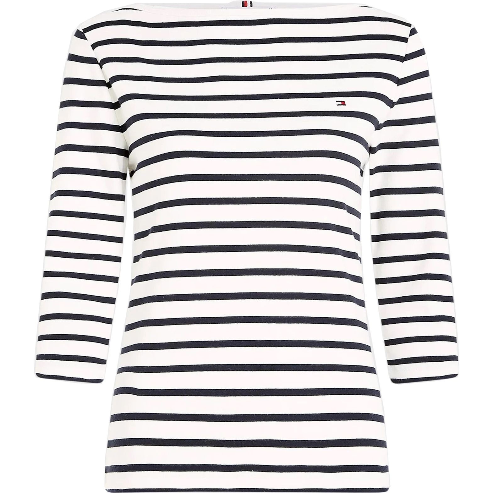 TOMMY HILFIGER Marškinėliai ilgom. rankovėmis moterims, Balta, New cody slim boat-nk 3/4slv 1