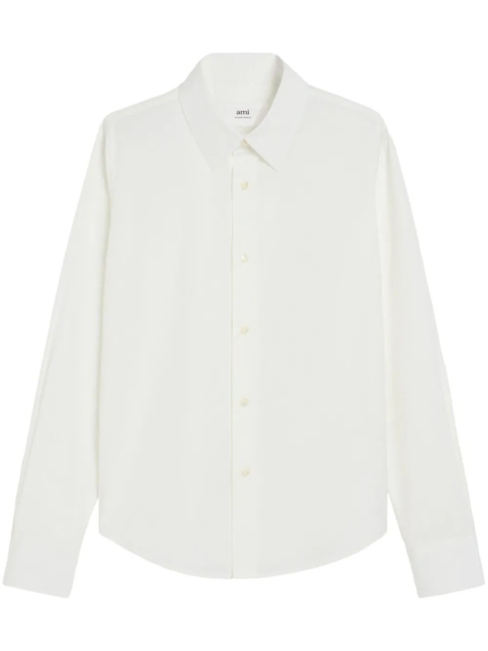 AMI PARIS Marškiniai ilgomis rankovėmis moterims, Balta, Ami de coeur cotton shirt