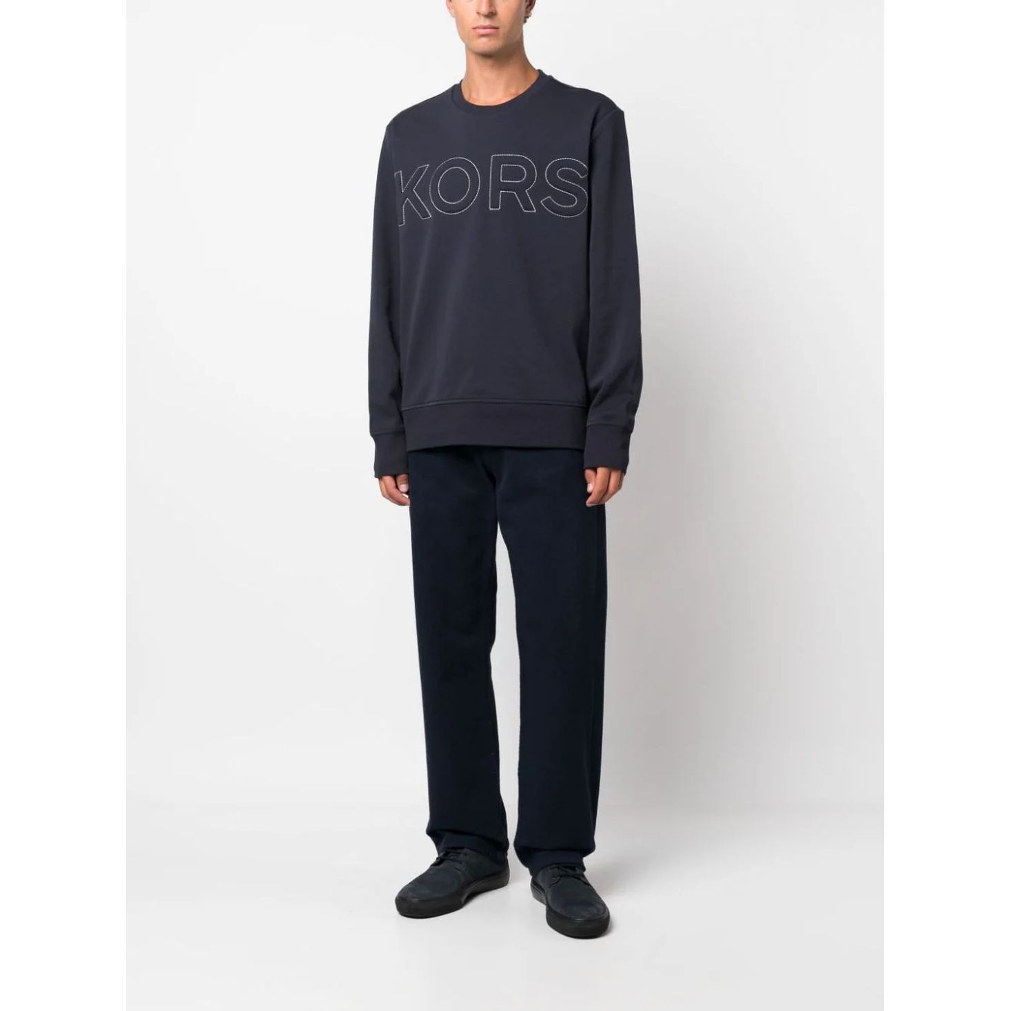 MICHAEL KORS Marškinėliai trump. rankovėmis vyrams, Mėlyna, Quilted kors crew t-shirt 2