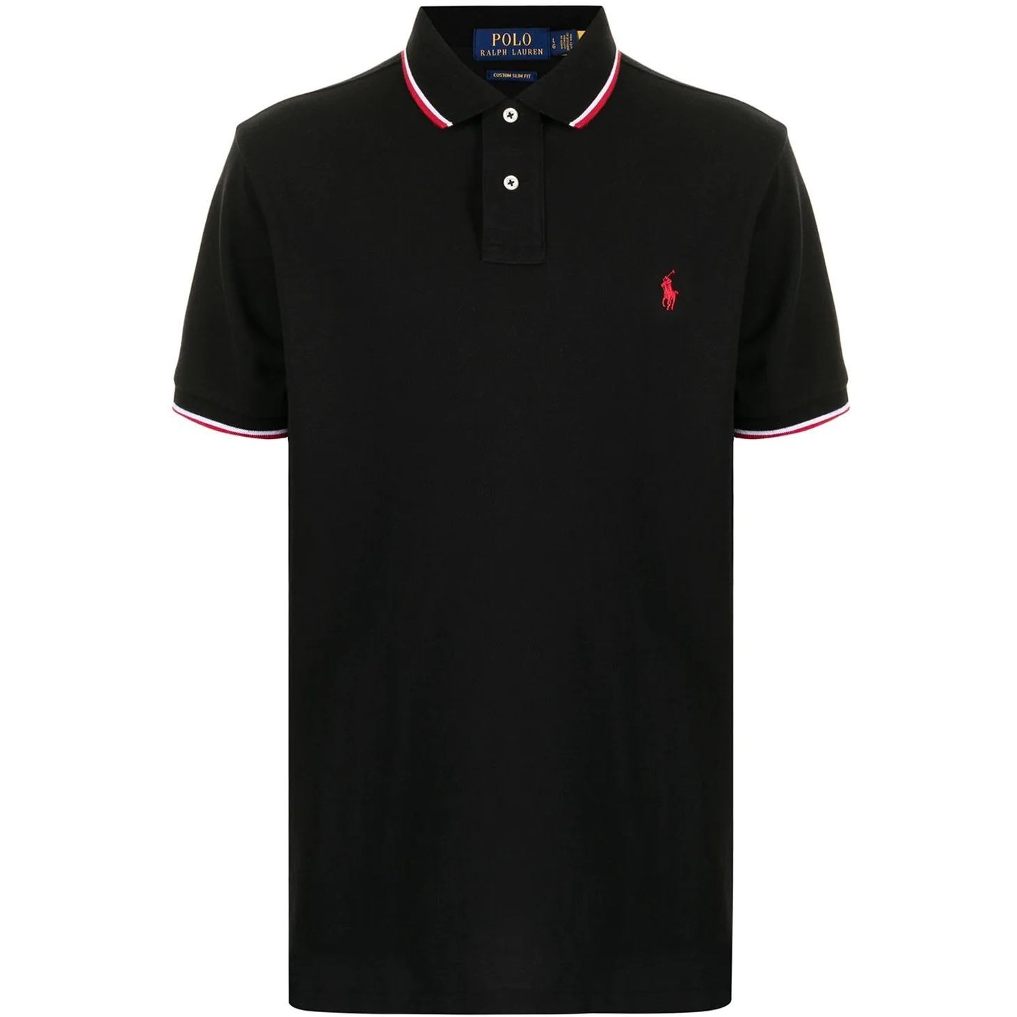 POLO RALPH LAUREN Marškinėliai vyrams, Juoda, Embroidered polo shirt 1