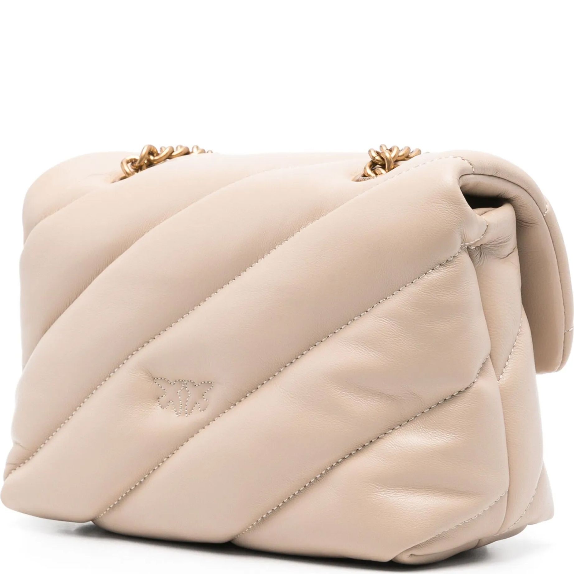 PINKO Rankinė per petį moterims, Smėlio, Love puff mini shoulder bag 2