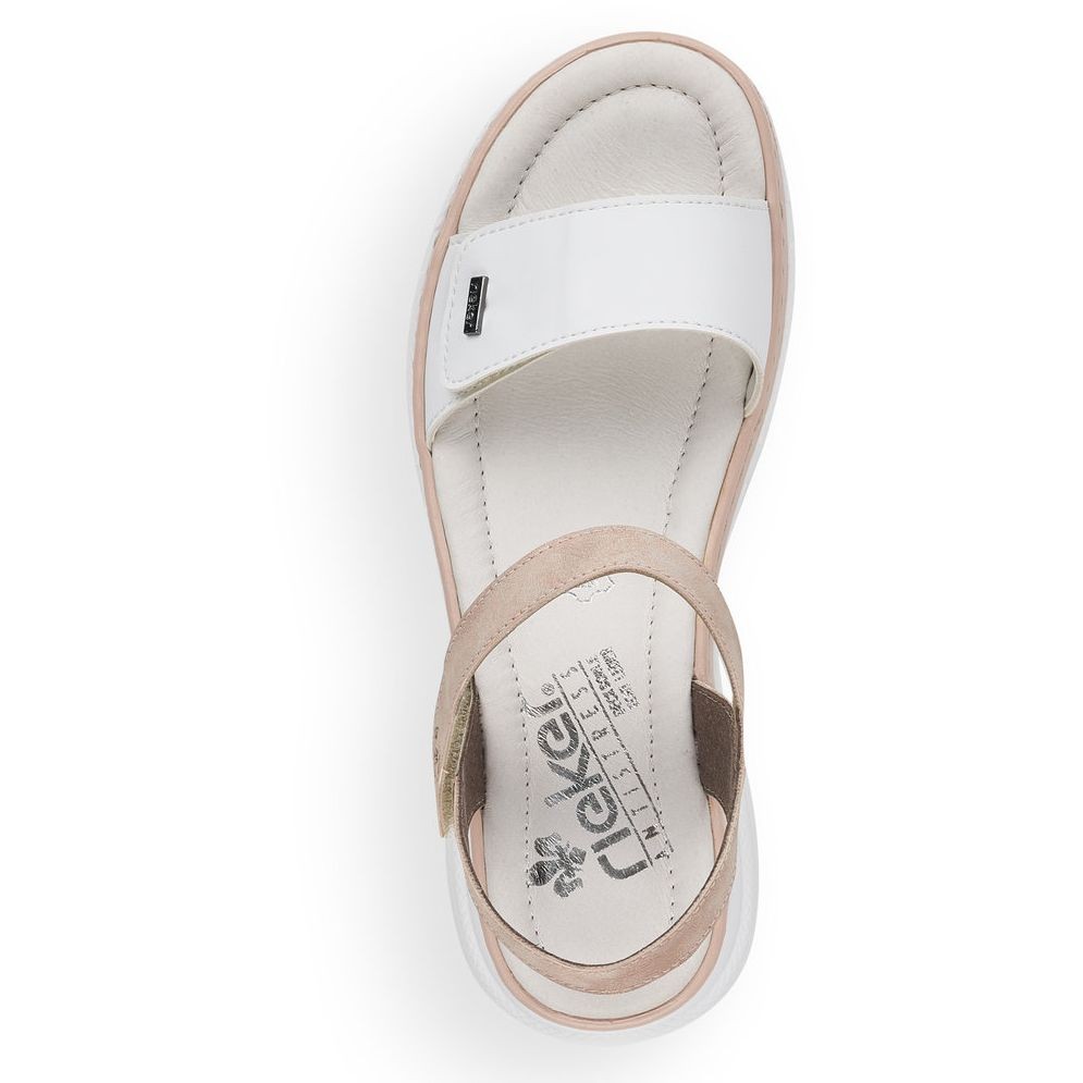 RIEKER Basutės moterims, Balta, SANDALS 5