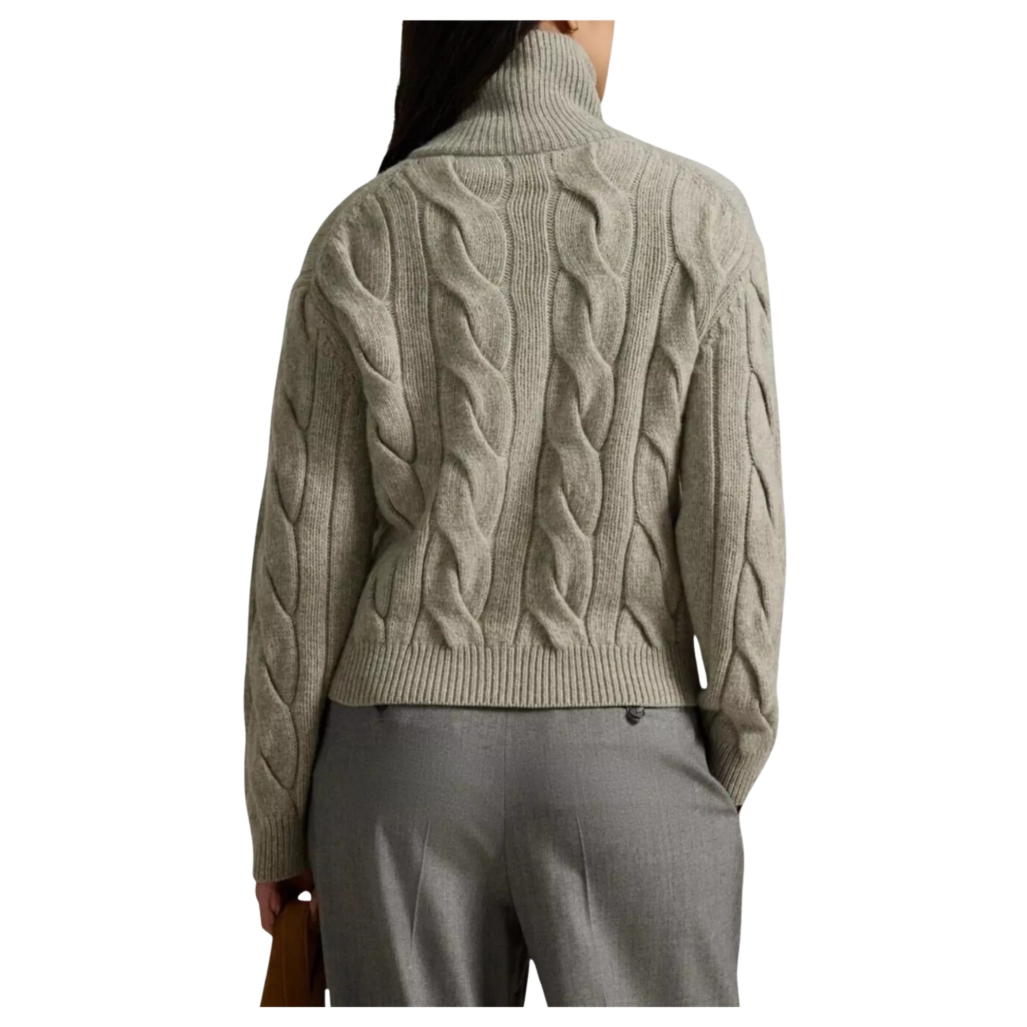 POLO RALPH LAUREN Kardiganas moterims, Pilka, Sweater cardigan 3