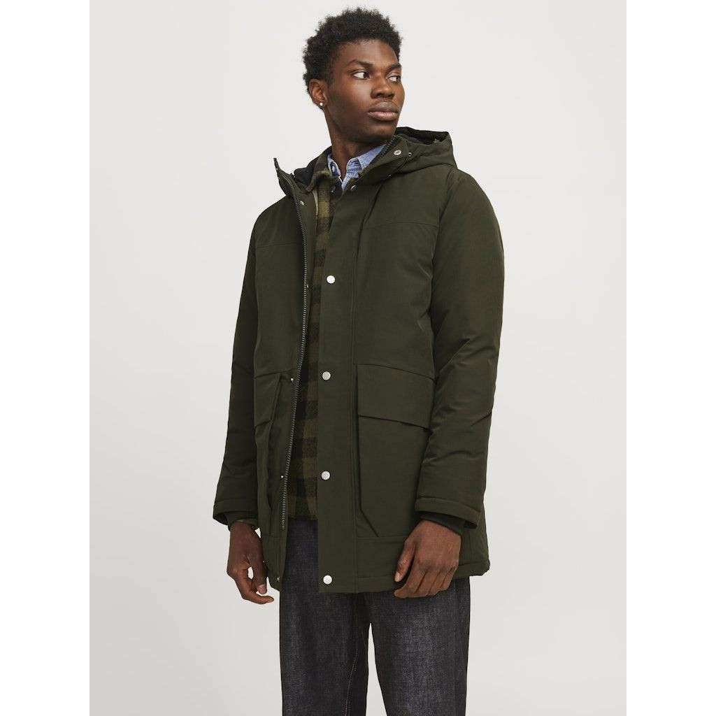 JACK & JONES Lietpaltis vyrams, Chaki, Trek parka 6