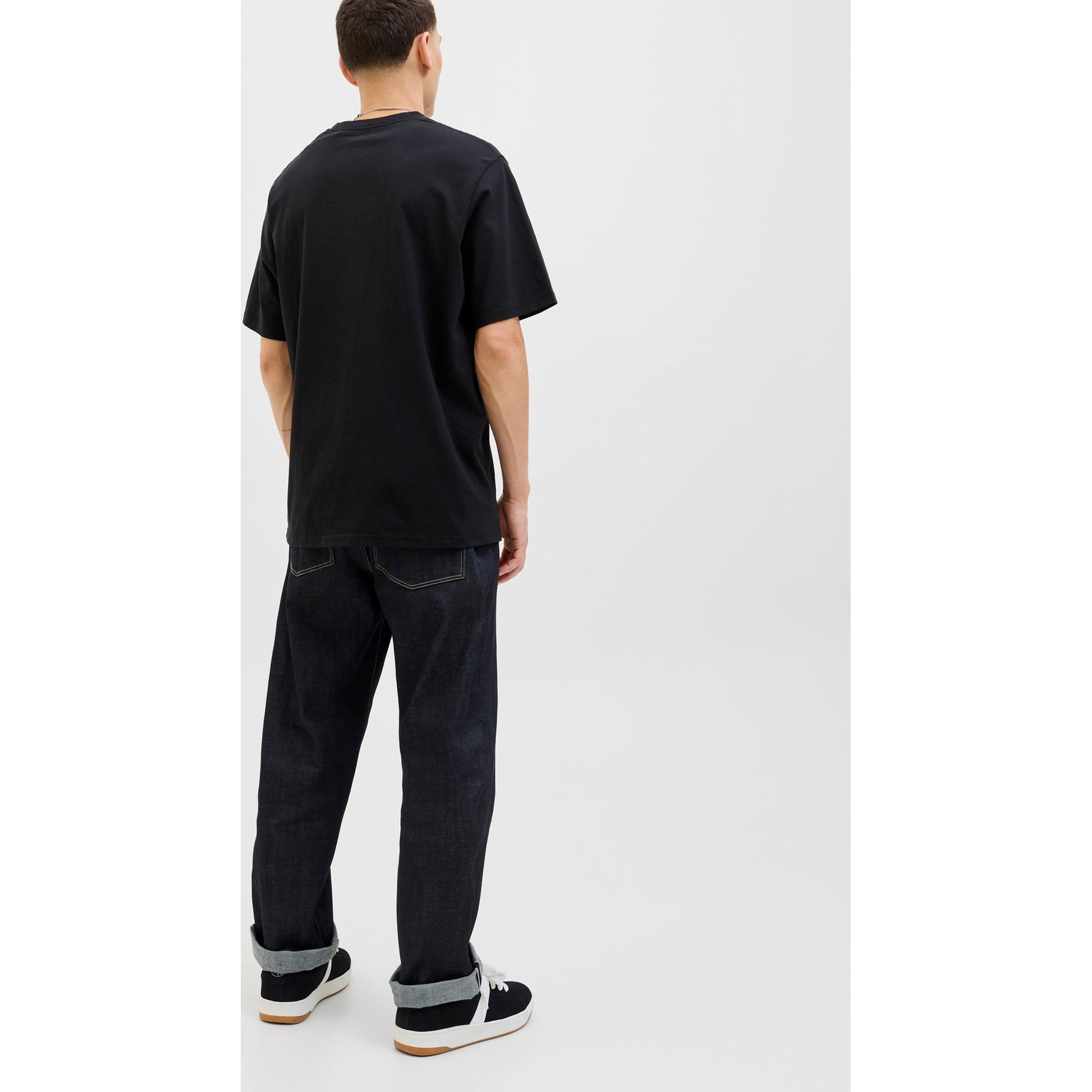 JACK & JONES Marškinėliai vyrams, Juoda, Soho crew neck 2