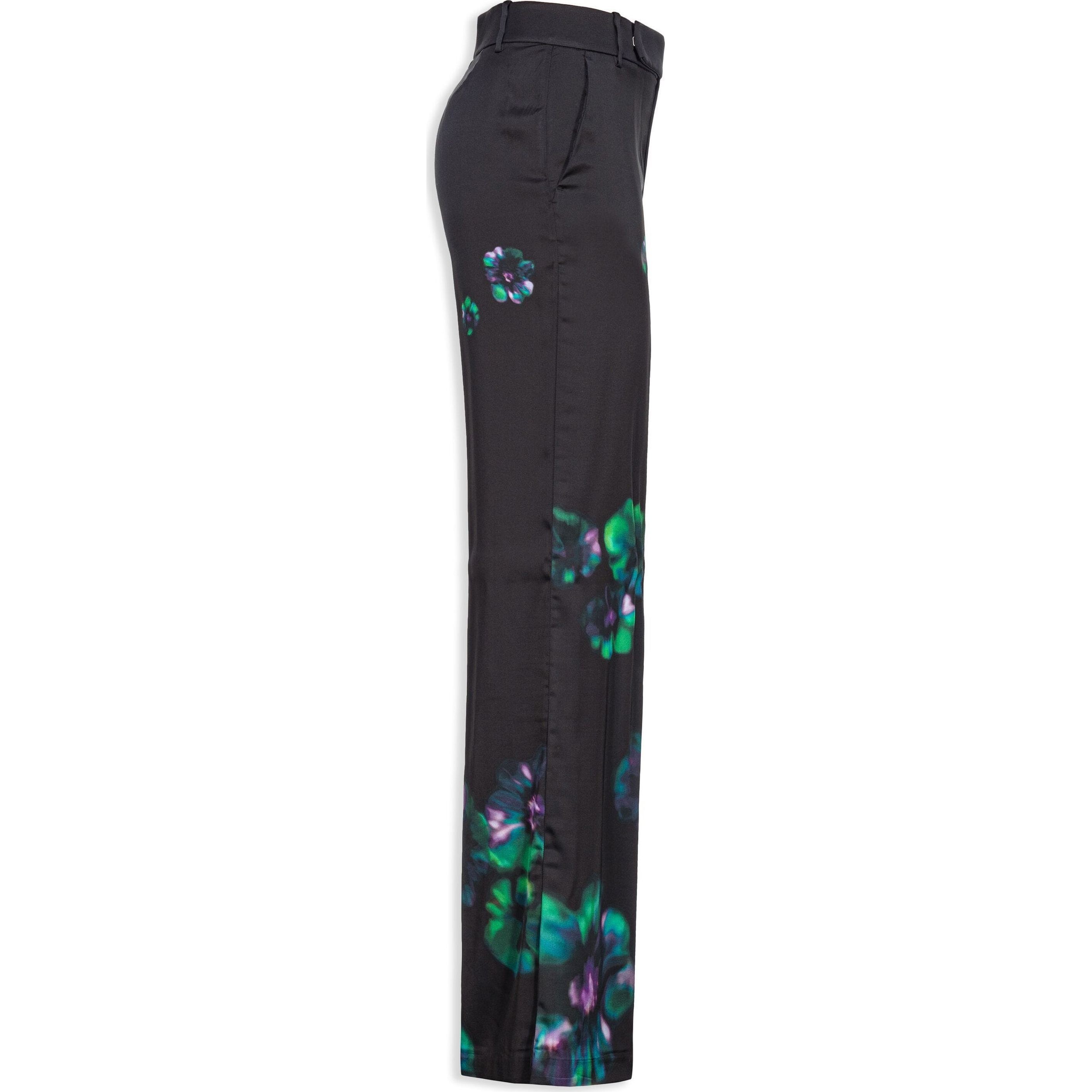 PINKO Kelnės moterims, Juoda, Poitiers floral-print trousers 3