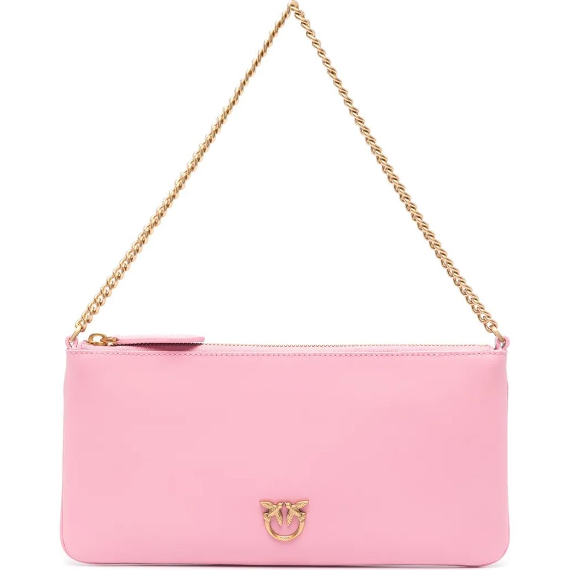 PINKO Rankinė per petį moterims, Rožinė, Love birds-plaque shoulder bag 1