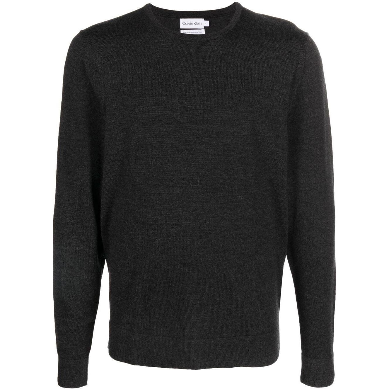 CALVIN KLEIN Megztinis vyrams, Juoda, Superior crew neck sweater 1