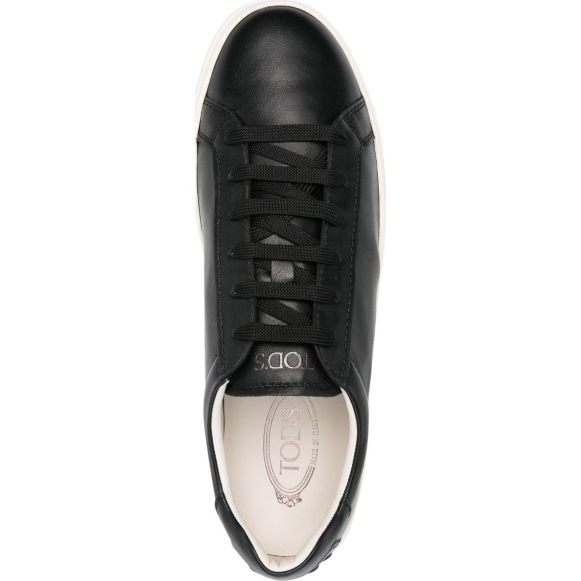TODS Laisvalaikio bateliai vyrams, Juoda, Low-top leather sneakers 4