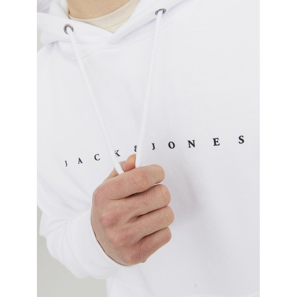 JACK & JONES Džemperis vyrams, Balta, JJESTAR JJ SWEAT HOOD 4