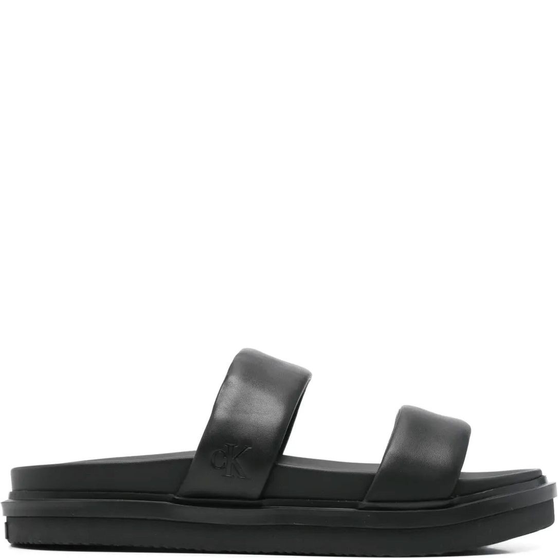 CALVIN KLEIN JEANS Basutės vyrams, Juoda, Flat molded double sandals 1