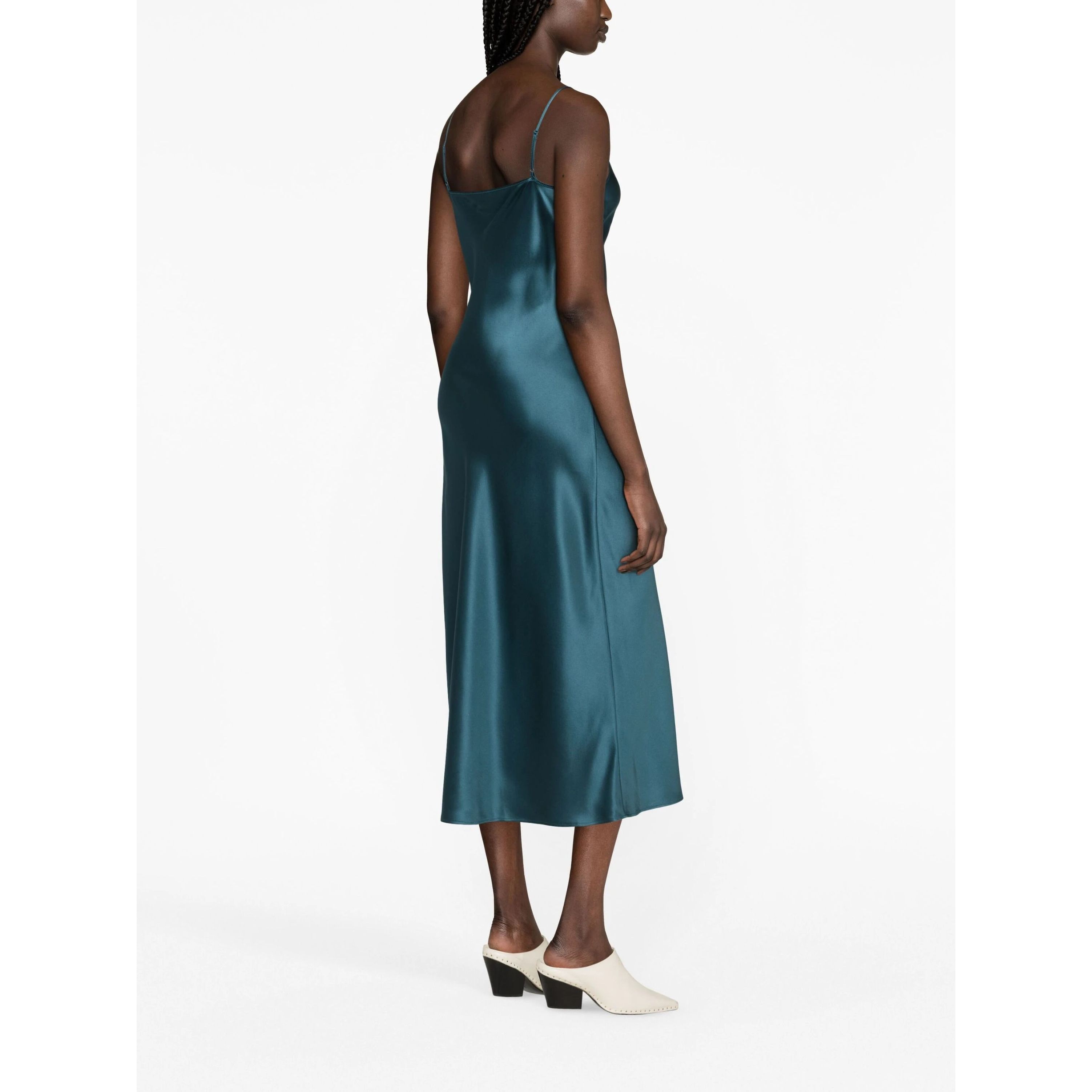 JOSEPH Maxi suknelė moterims, Žalia, Clea silk satin dress 4