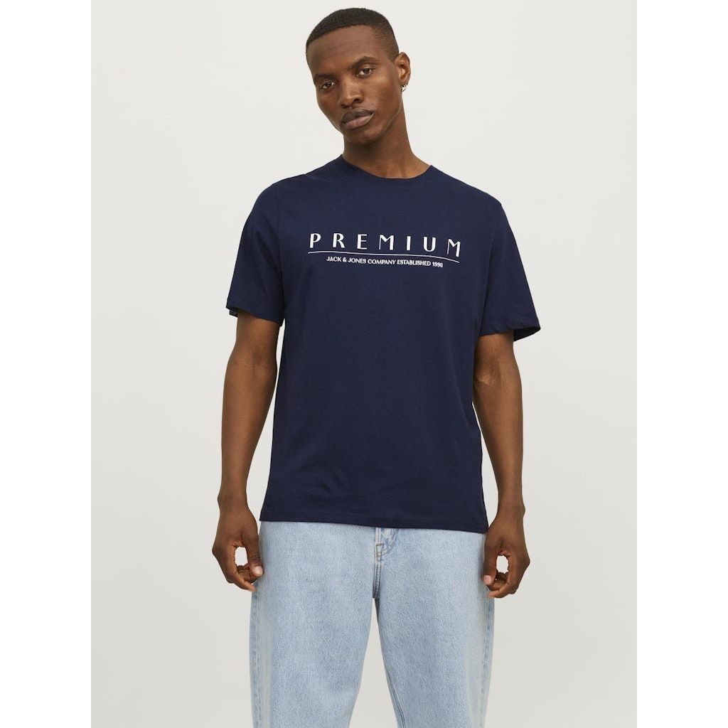 JACK & JONES Marškinėliai vyrams, Mėlyna, JPRSTAR TEE SS CREW 2