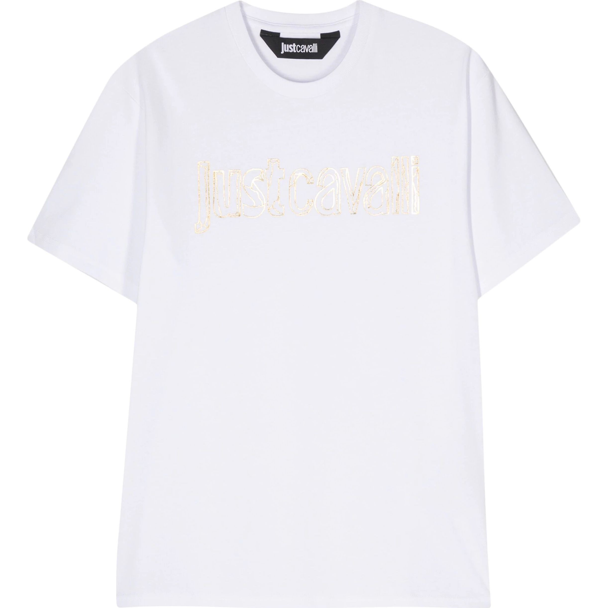 JUST CAVALI Marškinėliai trump. rankovėmis vyrams, Balta, Logo-print t-shirt 1