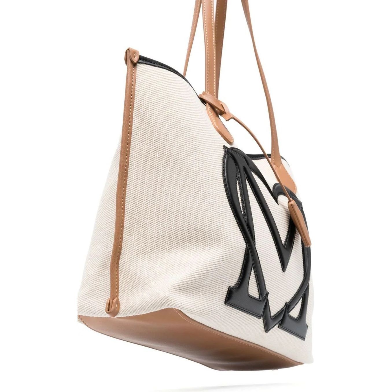 LOVE MOSCHINO Pirkinių krepšys moterims, Juoda, Canvas tote bag 3