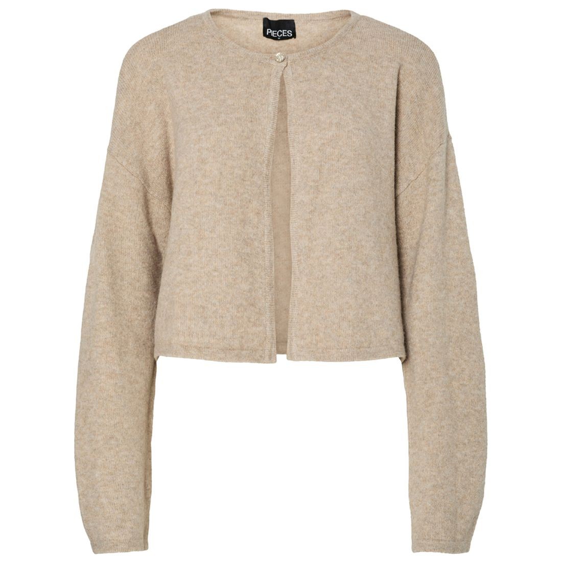 PIECES Kardiganas moterims, Smėlio, Marcello cardigan 1