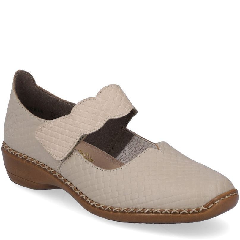 RIEKER Bateliai - moterims, Smėlio, SANDALS 1