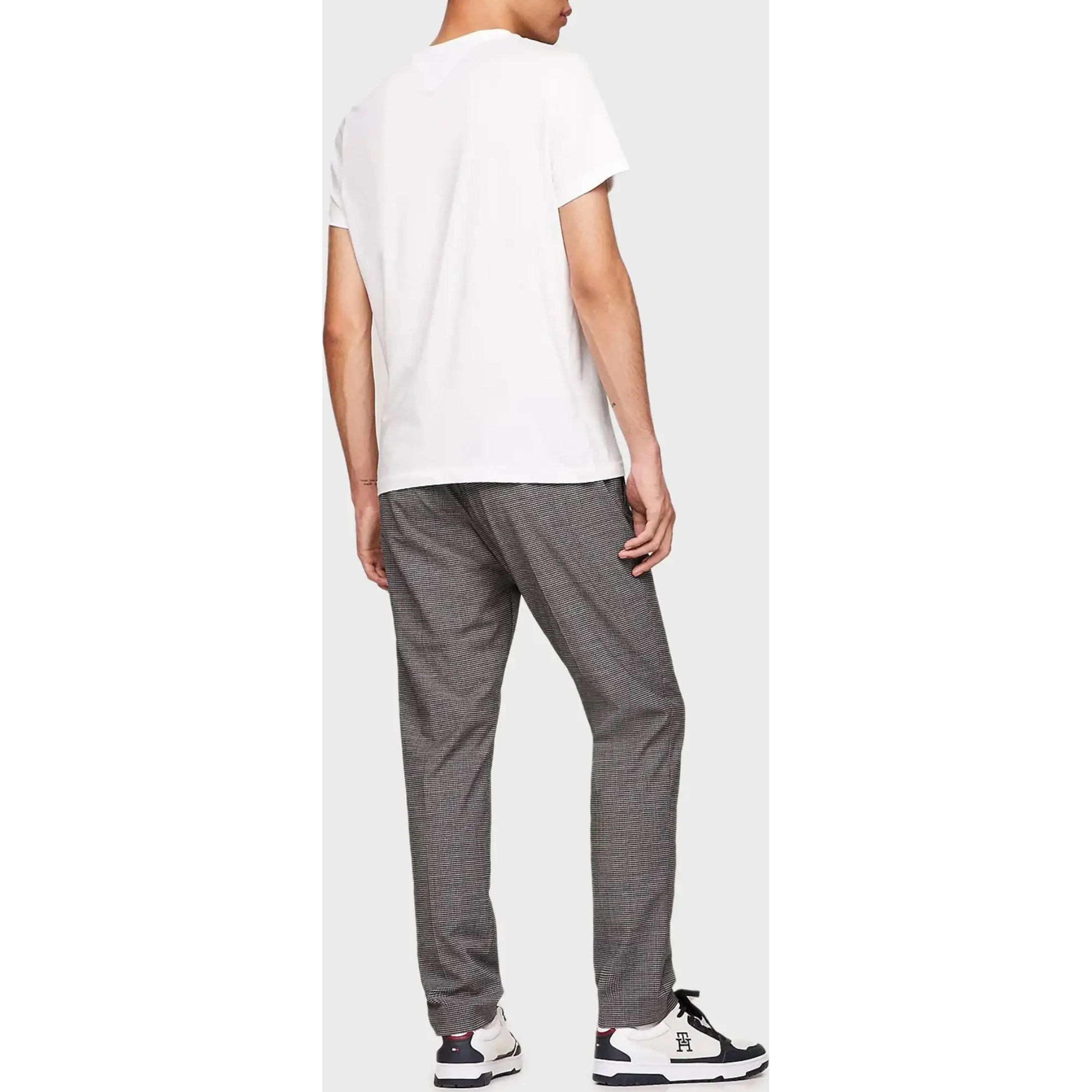 TOMMY HILFIGER Marškinėliai trump. rankovėmis vyrams, Balta, Tommy logo sleeve tee 3