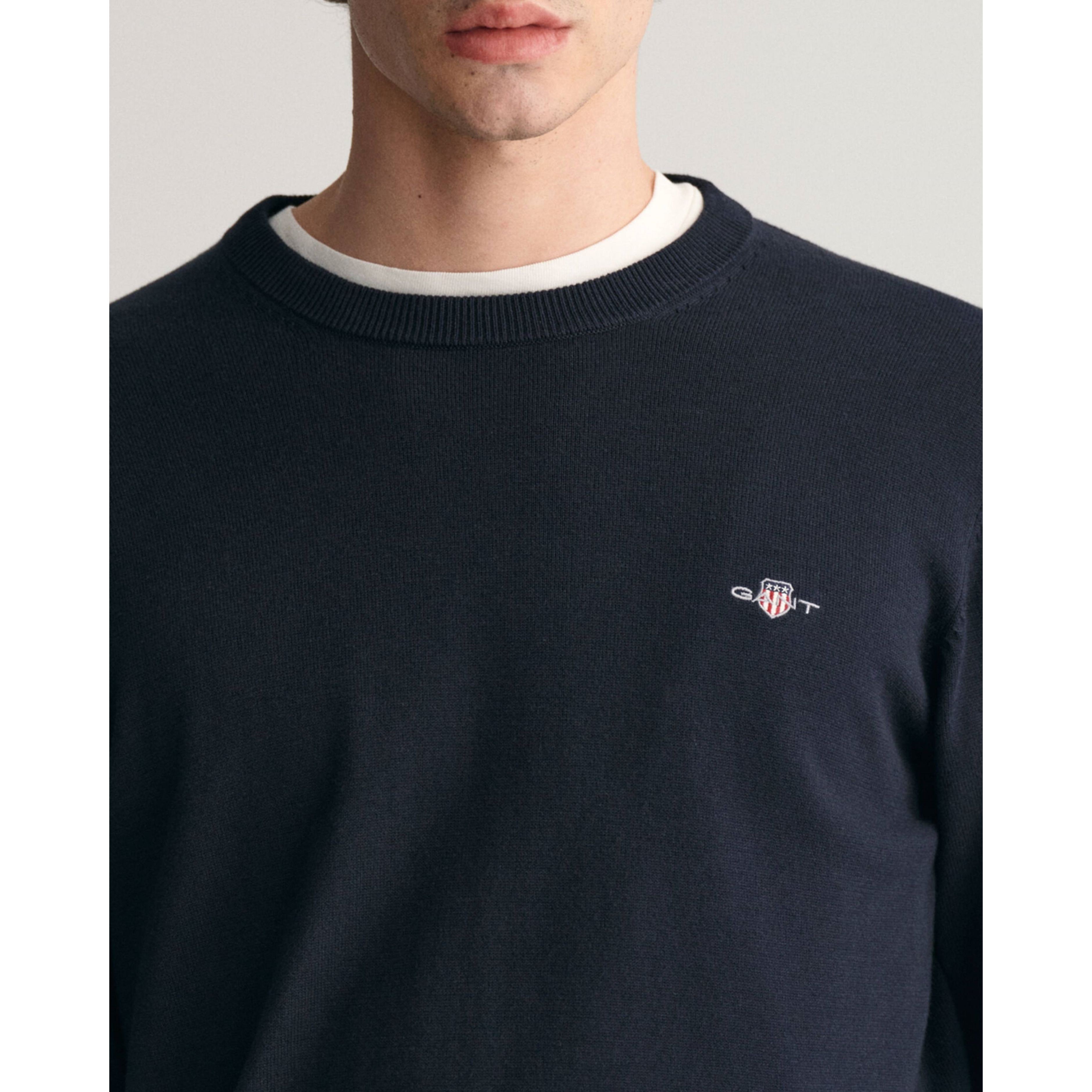 GANT Megztinis vyrams, Mėlyna, CLASSIC COTTON 4