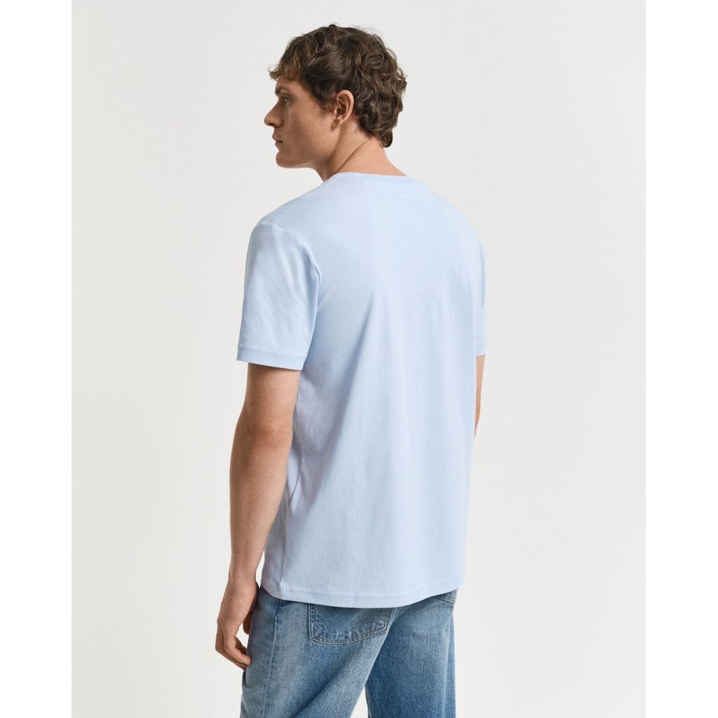 GANT Marškinėliai trump. rankovėmis vyrams, Mėlyna, Placed graphic t-shirt 3