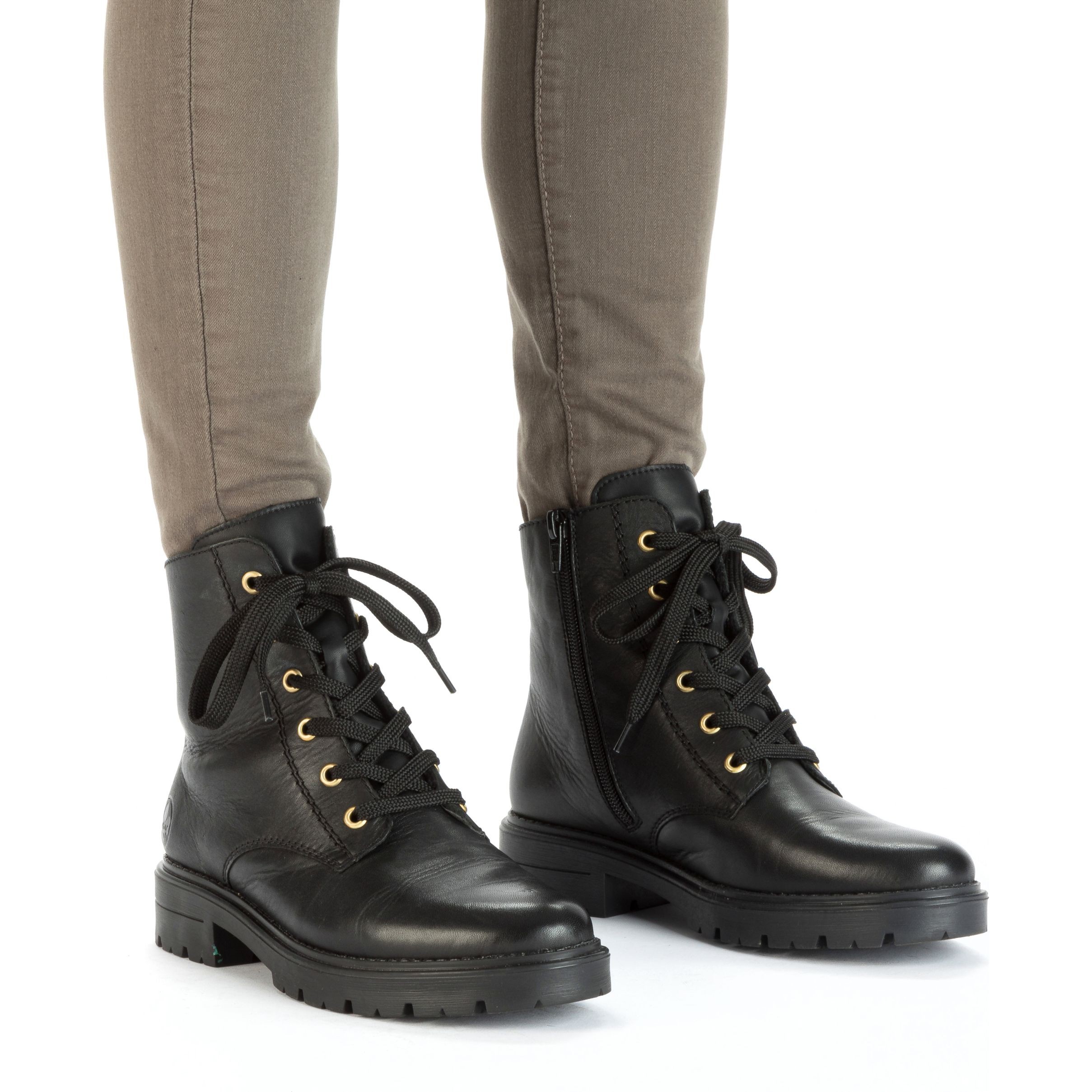 RIEKER Aulinukai moterims, Juoda, Ladies mid height boots TOPS 2