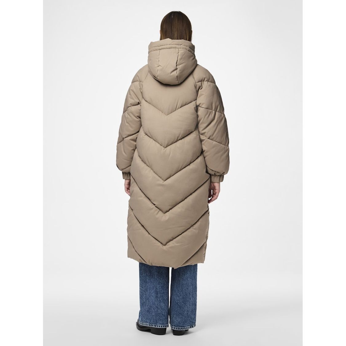 PIECES Pūkinis paltas moterims, Gray, Nocelyn puffer jacket 3