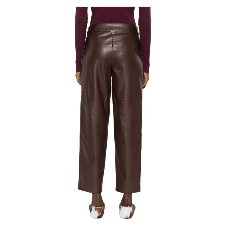 TWINSET Odinės kelnės moterims, Browm, Leather trousers 3