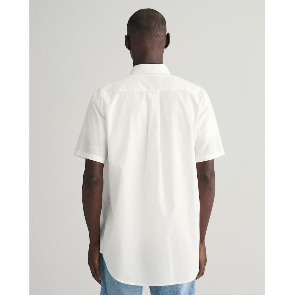 GANT Marškiniai vyrams, Balta, REG COTTON LINEN SS SHIRT 3