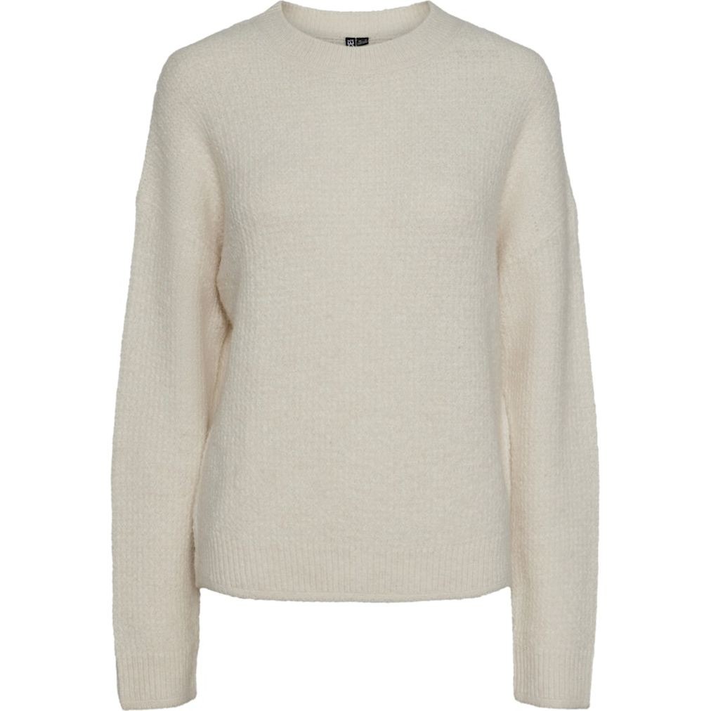 PIECES Megztinis moterims, Balta, Nemesio o-neck knit 1