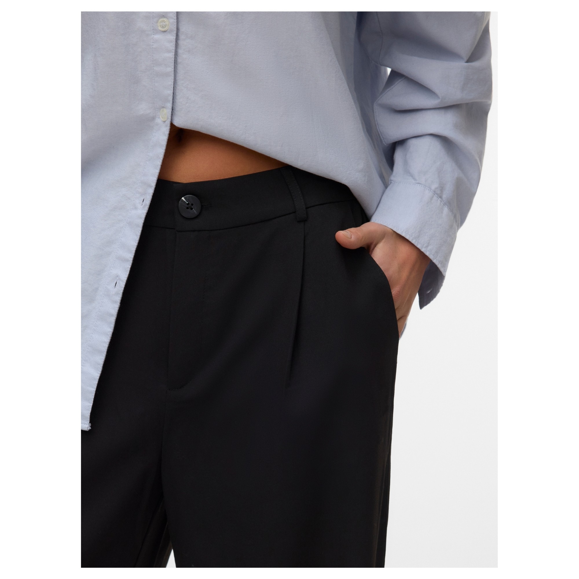 VERO MODA Formalios kelnės moterims, Juoda, Dallas 5