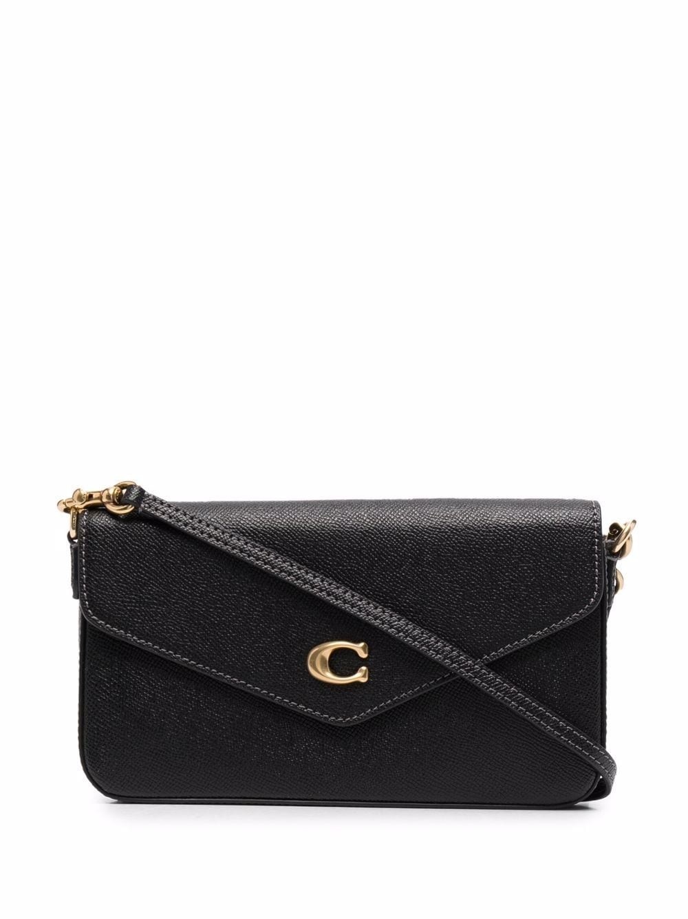 COACH Rankinė per petį moterims, Juoda, Leather wyn crossbody 1