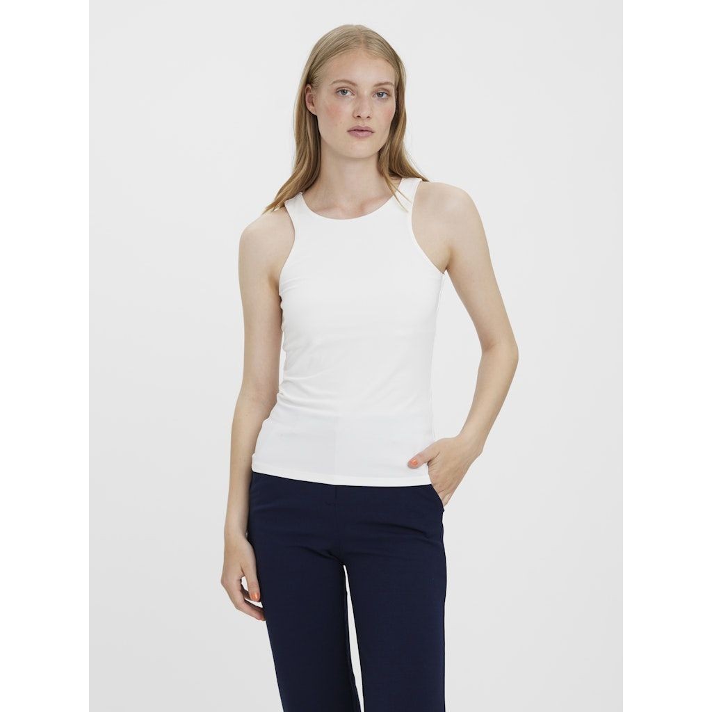 VERO MODA Marškinėliai moterims, Balta, VMBIANCA SL TANK TOP 4