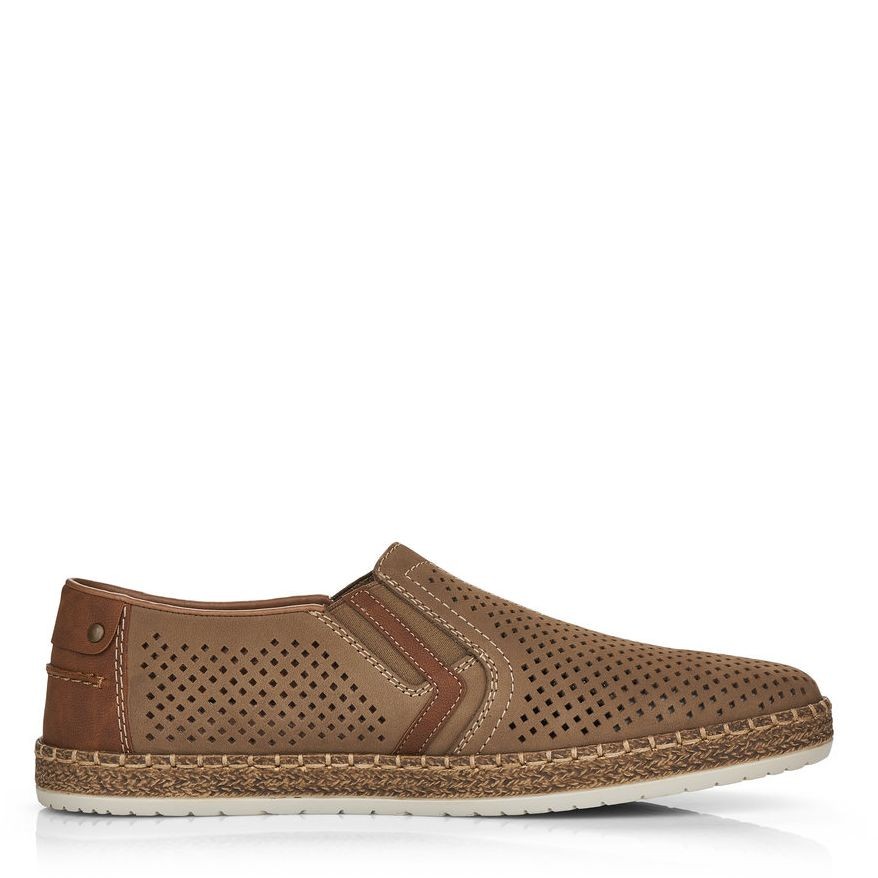 RIEKER Espadrilės vyrams, Smėlio, ESPADRILES 3